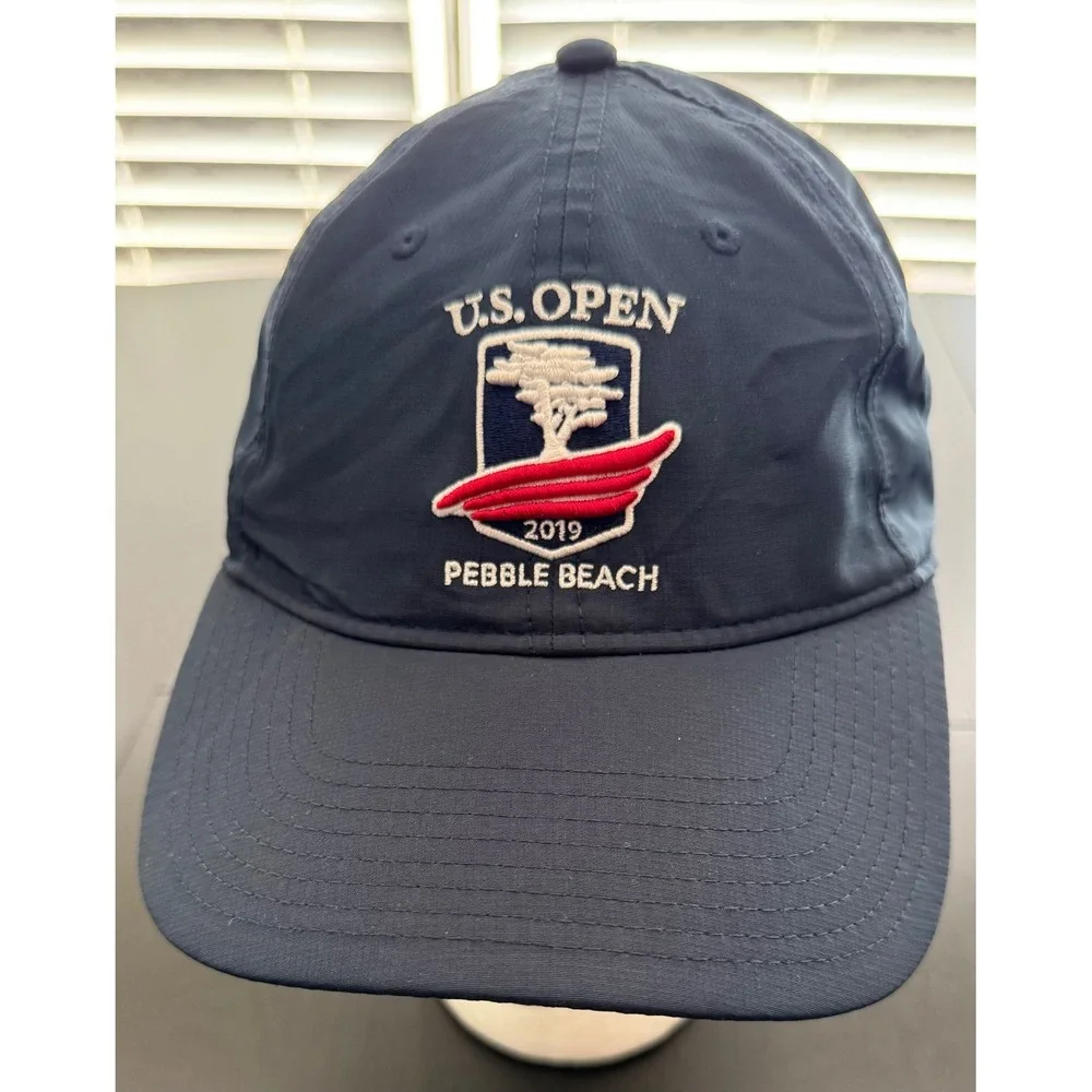 US Open Pebble Beach Golf Hat Cap Mens‎ OS Navy Adjustable Strapback The Game
